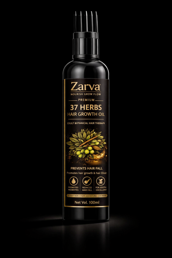 Zarva 37 Herbs Hair Growth Oil – Anti Hair Fall Ayurvedic Oil (100 ml)