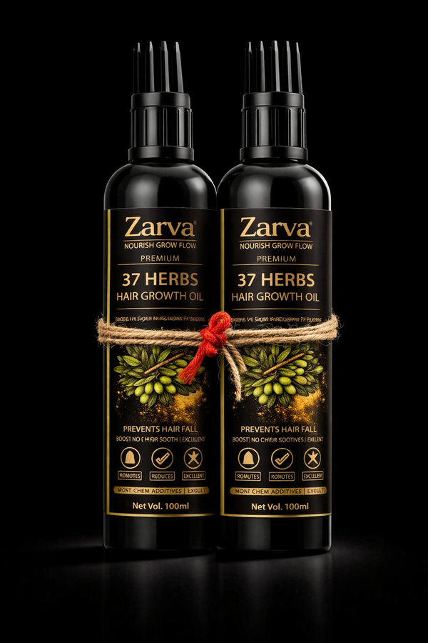Zarva 37 Herbs Hair Growth Oil – Anti Hair Fall Ayurvedic Oil (100 ml) ( Combo )