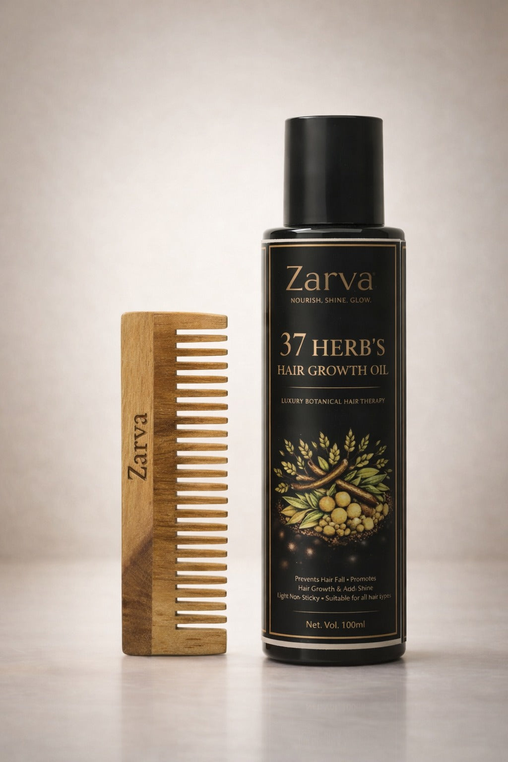 zarva 37 herbs hair growth oil – luxury botanical hair therapy | 100ml